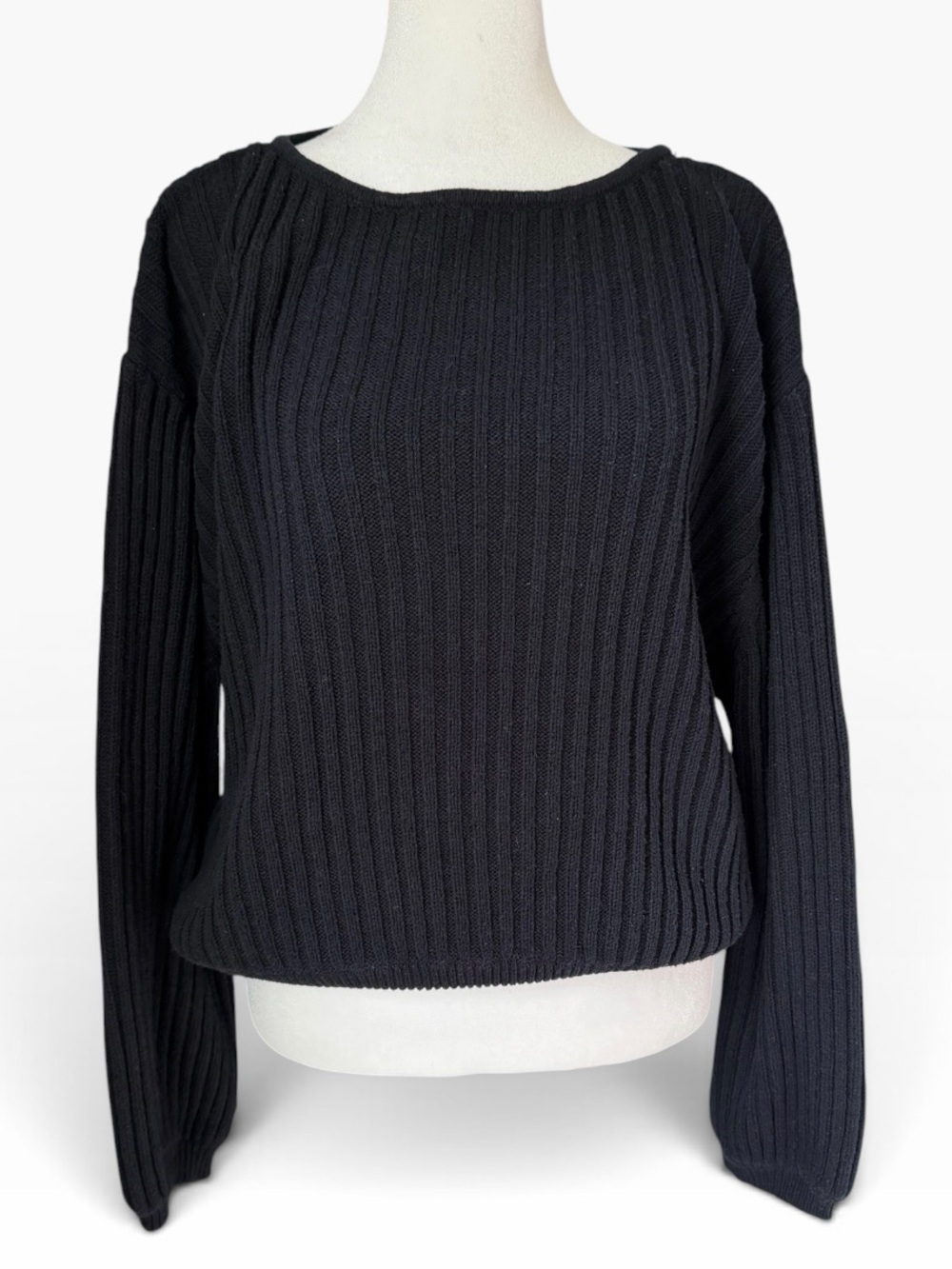 ROXY Black Cropped Sweater Women’s Sz Medium Casual